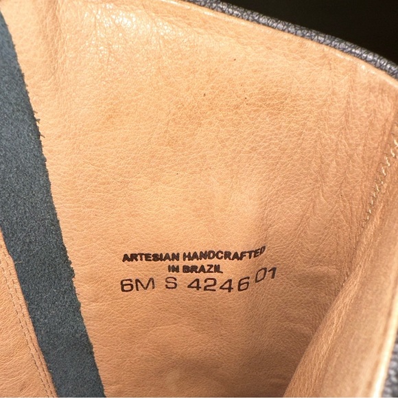 Lucchese leather boots, wore once, black and gray, tall zip up boots - Picture 7 of 9